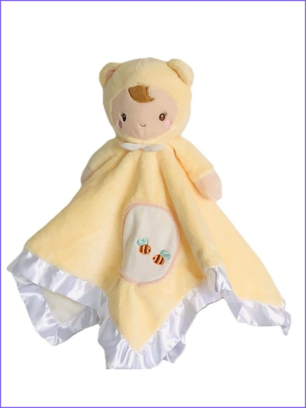 Douglas Baby Lil Snuggler Yellow Baby Face Security Blanket Lovey New w/ Tag